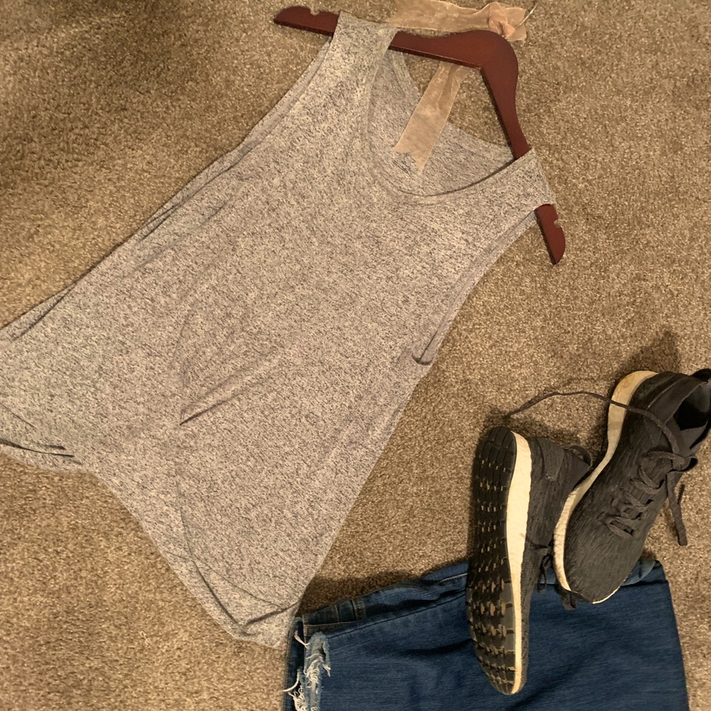Anthropology twist tank heather grey